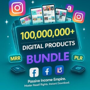 100 million digital products with resell rights, plr bundle with master resell rights, passive income business for beginners, passive income